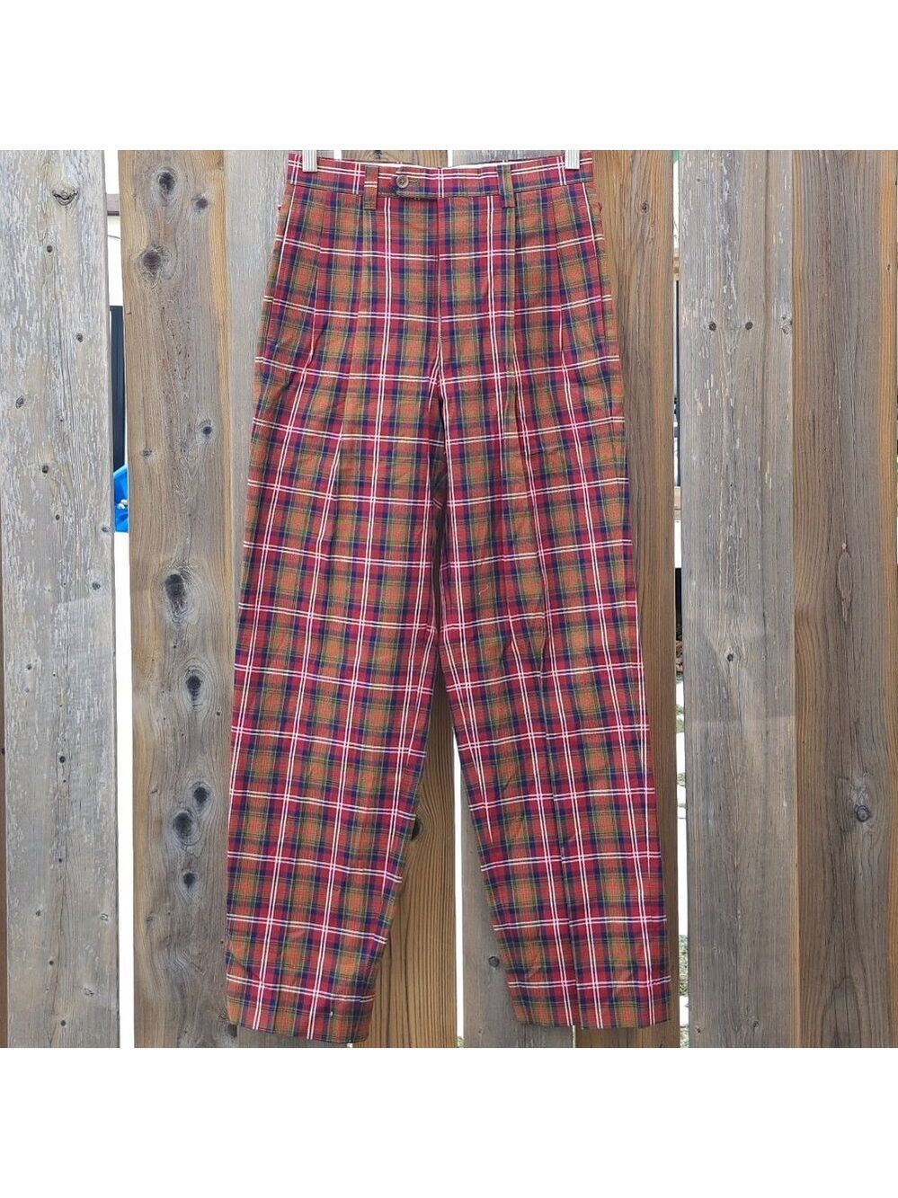 Harry Rosen Plaid Dress Pants Made in Japan 28" x 30" w-73cm